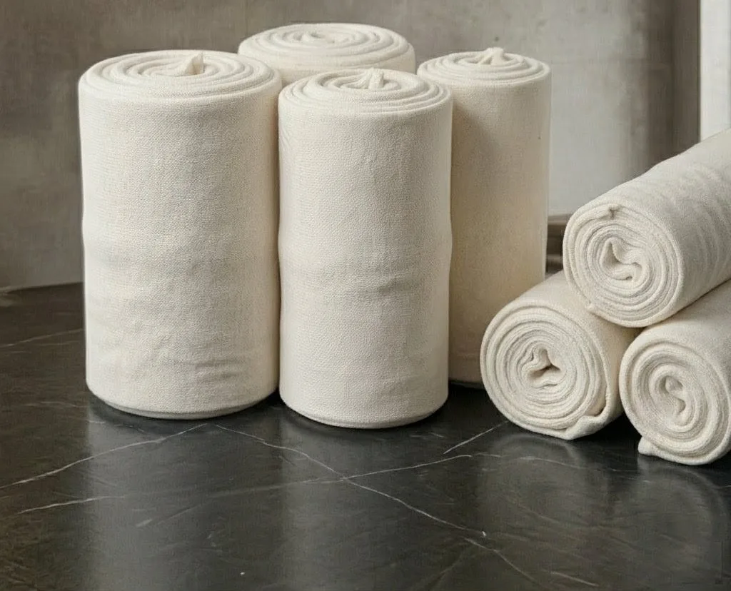 Industrial tubular knit stockinette for garment and apparel manufacturing